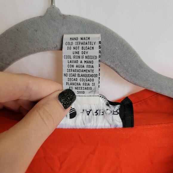 Y2K Vintage Sag Harbor Gauva Red Orange 100% Silk Button-Up Shirt Size 18 NWT - Picture 3 of 13